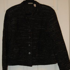 CHICO'S DESIGN  Black/White Tweed  Women's Jacket Size 2